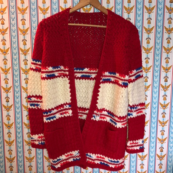 Vintage Sweaters - Vintage hand knit sweater